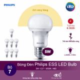 (Bộ 7) Bóng đèn Philips ESS LEDBulb 5W 3000K đuôi E27 230V A60 - Ánh sáng vàng