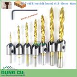 Bộ 7 mũi khoan gỗ đầu đinh bắt âm mũ vít CHUYÊN DỤNG