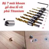 Bộ 7 mũi khoan gỗ doa lỗ vít phủ titanium
