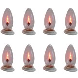 Bộ 8 bóng đèn lửa trang trí 3w - e12