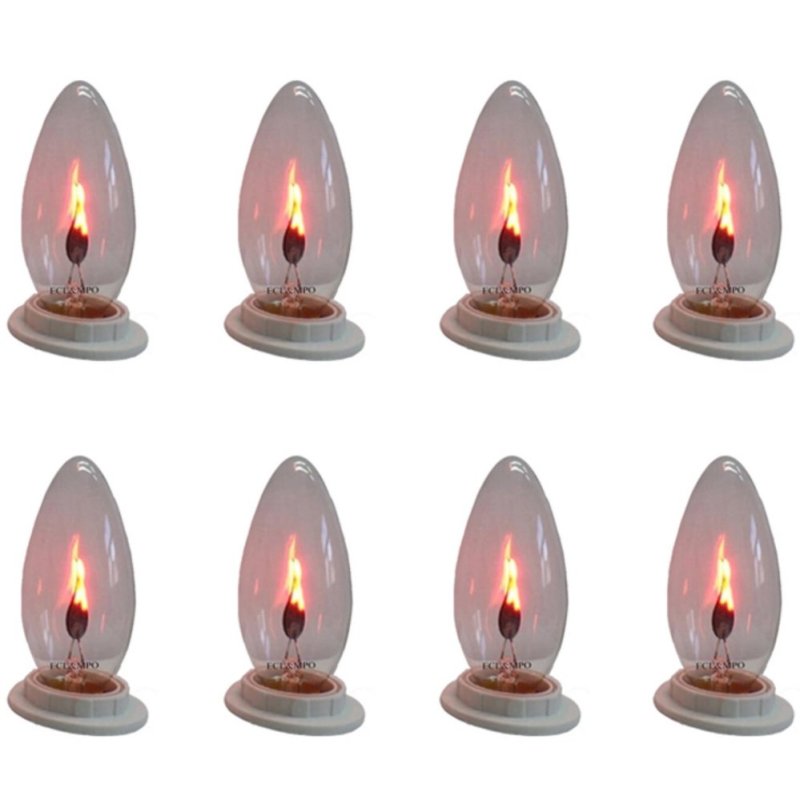 Bộ 8 bóng đèn lửa trang trí 3W - E12
