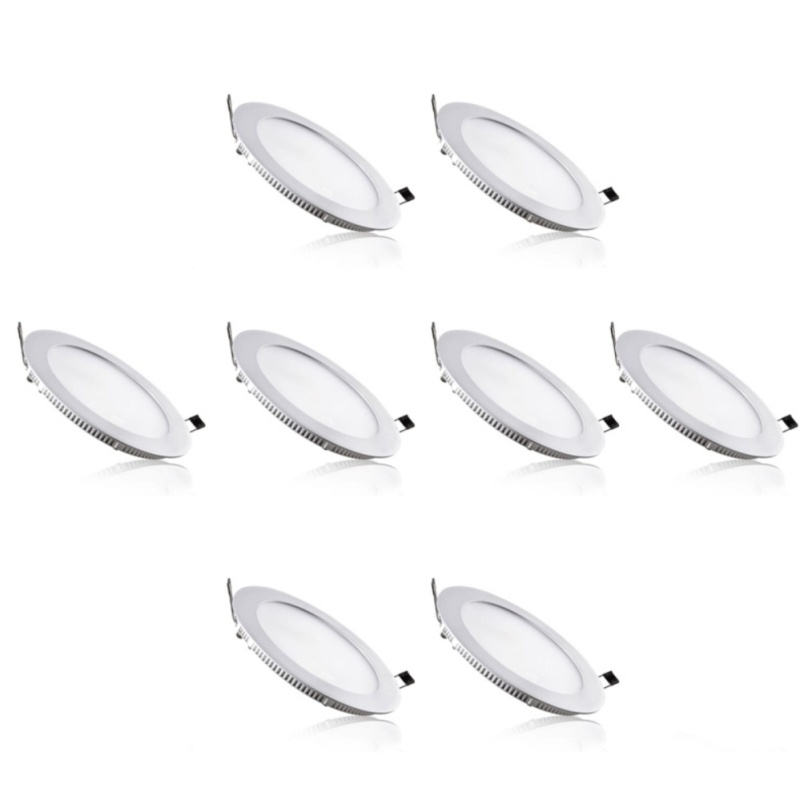 Bộ 8 Đèn Led Panel Light âm trần tròn 12W