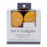 Bộ 10 hộp 80 nến tealight thơm đế nhựa Miss Candle FtraMart FTRA-NQM2059N (Cam)