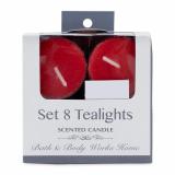 Bộ 10 hộp 80 nến tealight thơm đế nhựa Miss Candle FtraMart FTRA-NQM2059N (Đỏ)