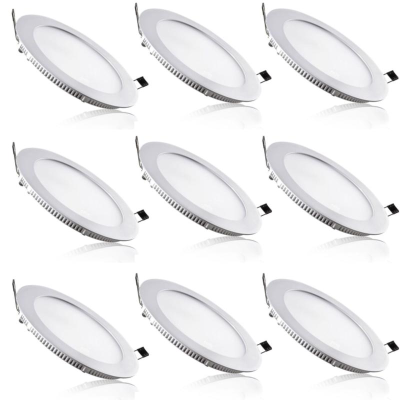 Bộ 9 Đèn Led Panel Light âm trần tròn 12W