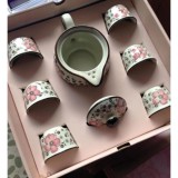 Bộ ấm chén pha trà xuất Nhật Cao cấp (Màu hồng)