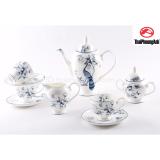 Bộ ấm trà/ cafe 15 món Sứ Xương Royal Houseware 155915L (Trắng và Hoa văn)