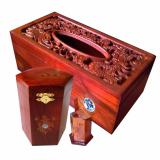 Bộ ba sản phẩm tiện ích cho phòng khách sang trọng bằng gỗ hương đỏ CRP03