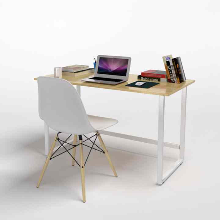 Bộ bàn làm việc Rec-F trắng và ghế Eames trắng - IBIE
