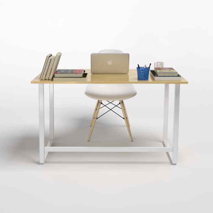 Bộ bàn làm việc Rec-F trắng và ghế Eames trắng - IBIE