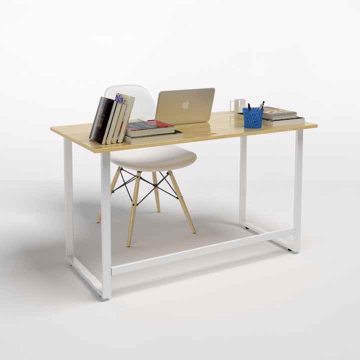 Bộ bàn làm việc Rec-F trắng và ghế Eames trắng - IBIE