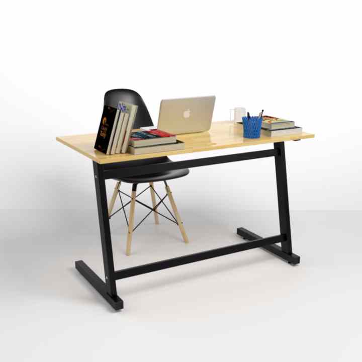 Bộ bàn làm việc Rec-Z đen và ghế Eames đen - IBIE
