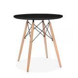 Bộ bàn tròn Eiffel 60 cm 2 ghế Eames (Đen)