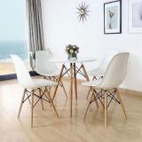 Bộ bàn tròn Eiffel 60cm 4 ghế Eames (Trắng)