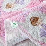 Bộ bedding chăn cotton + 2 vỏ gối hồng bale - 225x235