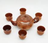 Bộ bình trà ấm chén gỗ Hương