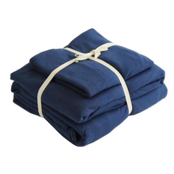 Bộ chăn ga gối chất liệu  Cotton ( màu xanh navy )