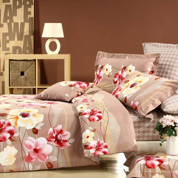 Bộ chăn ga gối cotton satin Julia J4 491BM (BỘ 5 MÓN CÓ GA)