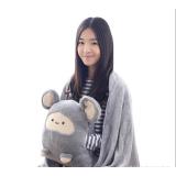 Bộ chăn gối văn phòng chuột bông (xám)
