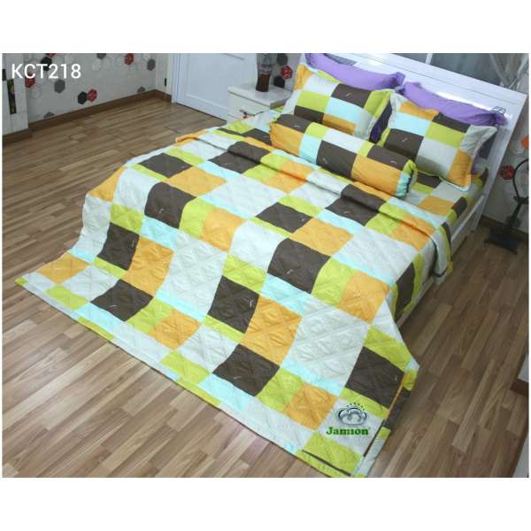 Bộ chăn ra gối bọc chằn gòn Cotton Jamion KCT218 160x200