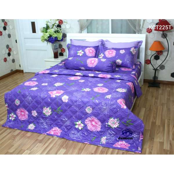 Bộ chăn ra gối bọc chằn gòn Cotton Jamion KCT225T 180x200