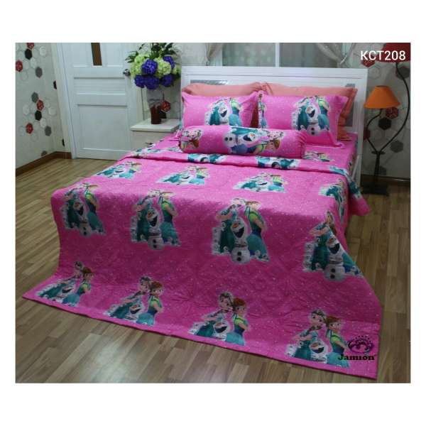 Bộ chăn ra gối bọc Cotton Jamion KCT208 160x200 (Hồng)