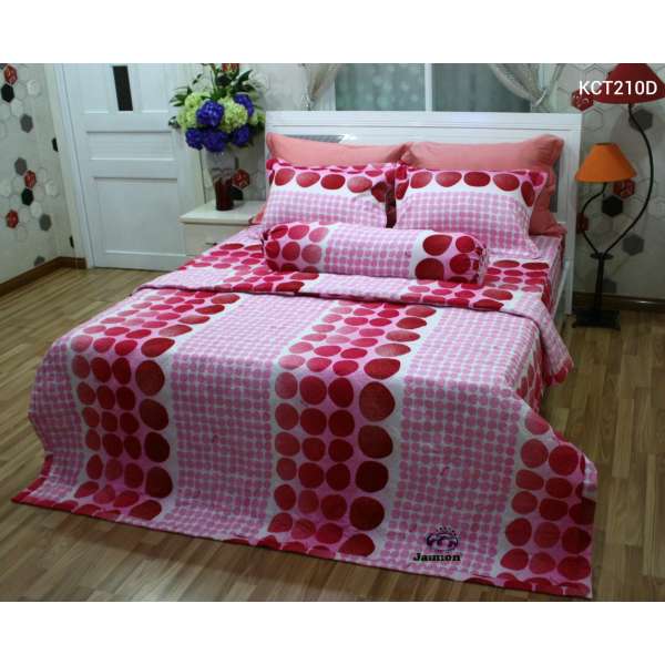 Bộ chăn ra gối bọc Cotton Jamion KCT210D 160x200 (Đỏ)