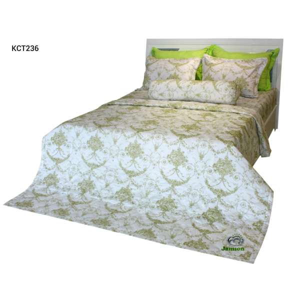 Bộ chăn ra gối bọc Cotton Jamion KCT236 160x200 (Trắng)