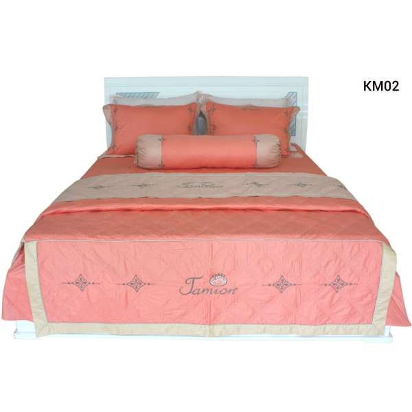 Bộ chăn ra gối bọc Cotton thêu Jamion KM02 180x200