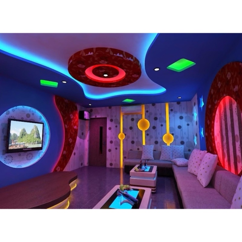 Bộ COMBO Đèn led dây hắt trần thạch cao 5050RGB - đổi 7 màu cho chu vi 20m + Nguồn + Bộ khiển
