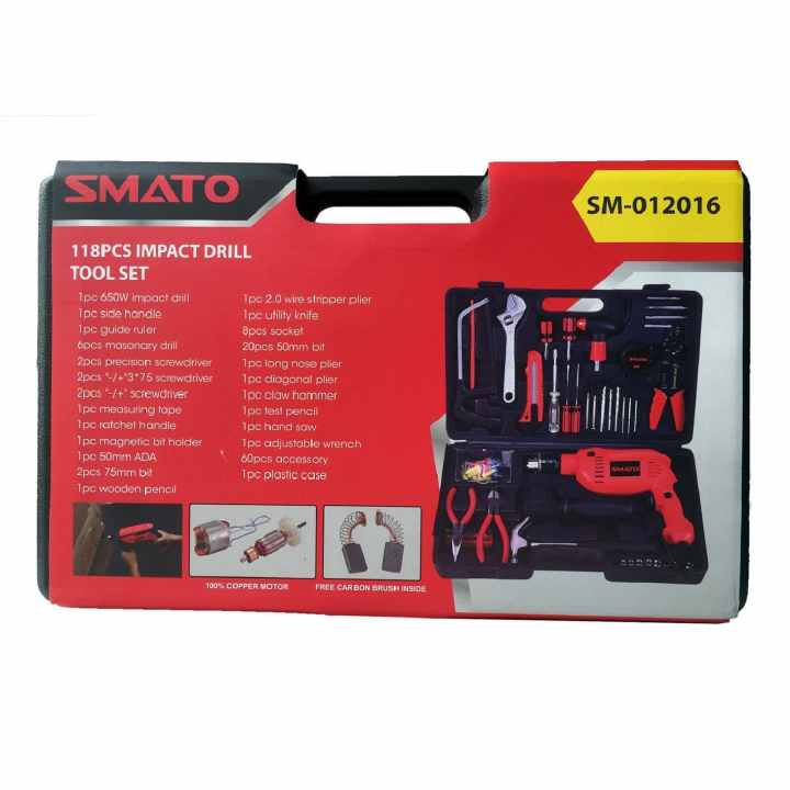 Bộ dụng cụ đa năng Máy Khoan Smato Hàn Quốc 118 chi tiết