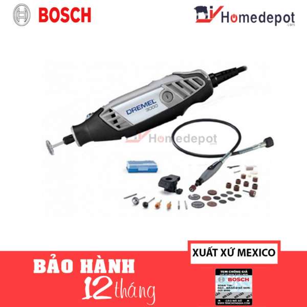 Bộ dụng cụ đa năng tay cầm + 30 phụ kiện Dremel F0133000PT (Trắng phối đen)