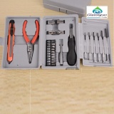 Bộ dụng cụ đồ nghề sửa chữa đa năng 24 món HQ206075 (ghi) + Tặng 1 Móc khóa da K 550