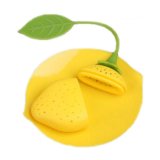 Bộ dụng cụ hãm trà và nắp đậy cốc Silicon KM-1350 (Vàng)