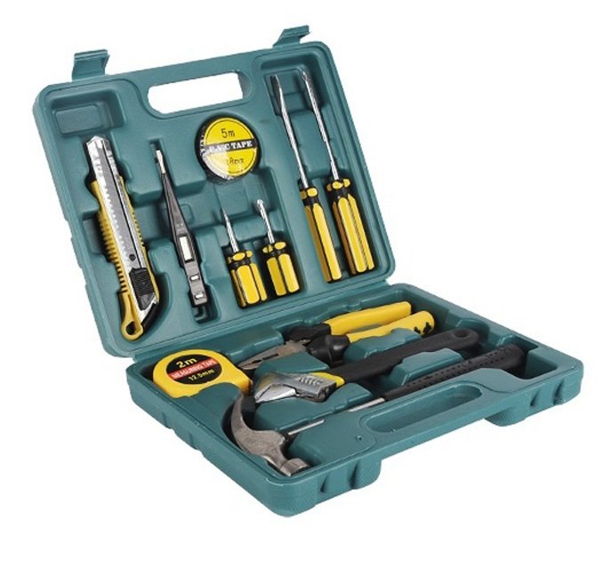 Bộ dụng cụ sửa chữa đa năng gia đình 16 món (Xanh)