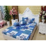 (FreeShip MAX) Bộ ga gối bọc Ô lá Xanh