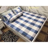 Bộ ga gối poly cotton caro m6/m8