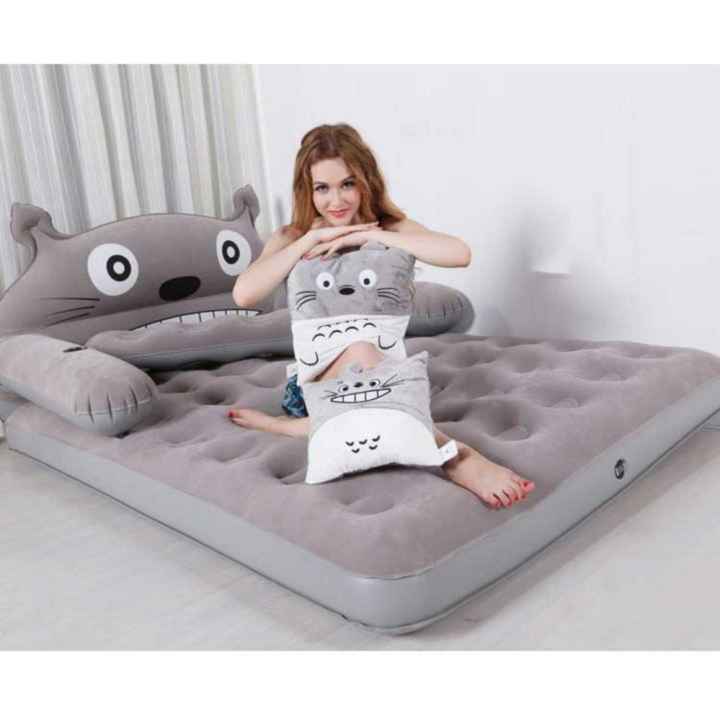 Bộ giường hơi cao cấp hình TOTORO đáng yêu_( tặng kèm bơm)