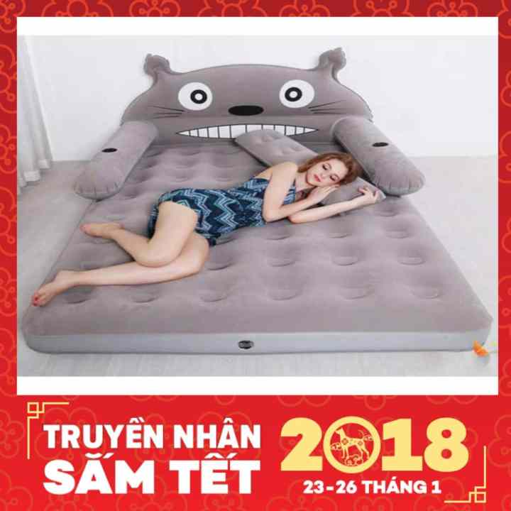 Bộ giường hơi cao cấp hình TOTORO đáng yêu_( tặng kèm bơm)