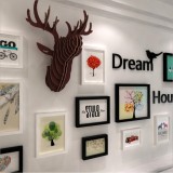 Bộ khung ảnh treo tường trang trí nhà cửa , quán cà phê , văn phòng Dream House, Reindeer