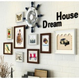 Bộ khung treo tường trang trí Dream House tay lái vô lăng tàu biển.