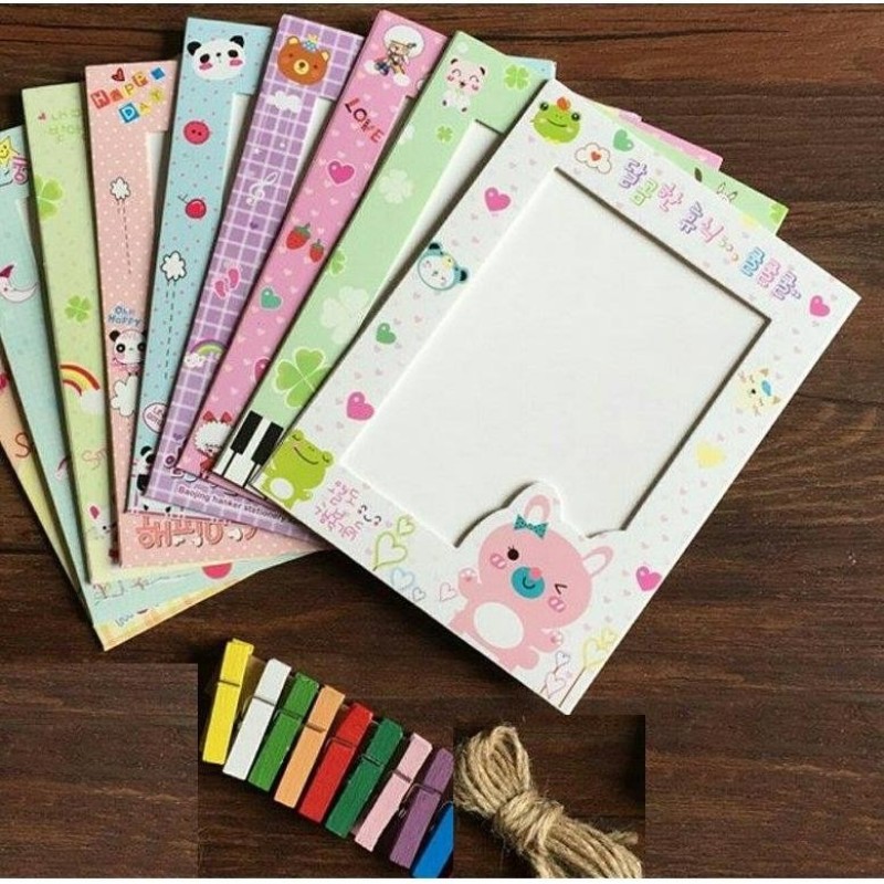 Bộ khung hình bìa mẫu hoạt hình 13 x 18cm