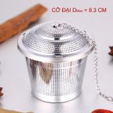 Bộ lọc pha trà hình trụ tròn loại đại 8.3x8cm - làm bằng Inox SUS 304 an toàn tuyệt đối