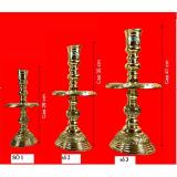 [Trả góp 0%] Bộ Lư Hương Vĩnh Tiến 2VT-Tam Sự 3 món gồm-  Lư hương tròn cao 42cm đôi chân nến cao 38cm - Đồ thờ phụng cao cấp liên doanh Đài Loan