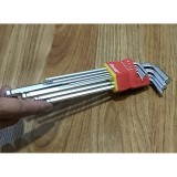 BỘ LỤC GIÁC ĐẦU BI 9 MÓN THÉP MỜ
