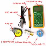 Bộ Tay Hàn Winster 60W Và 6 Món Dụng Cụ ( Đồng Hồ 9205M, Hút Thiếc Nhỏ, Nhựa Thông, Thiếc 63% 50g, Bọt Biển, Kệ Hàn Lò Xo )