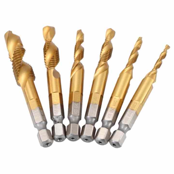 Bộ mũi khoan taro phủ titanium 6 chi tiết