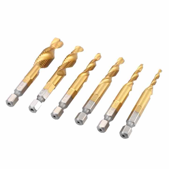 Bộ mũi khoan taro phủ titanium 6 chi tiết