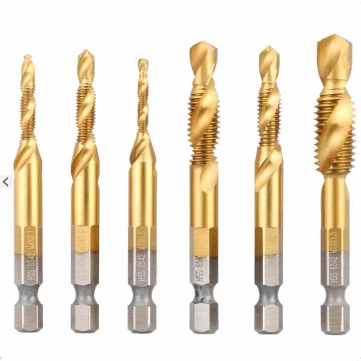 Bộ mũi khoan taro phủ titanium 6 chi tiết