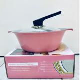 Bộ nồi 27cm ceramic Ilo vân đá màu hồng Korea